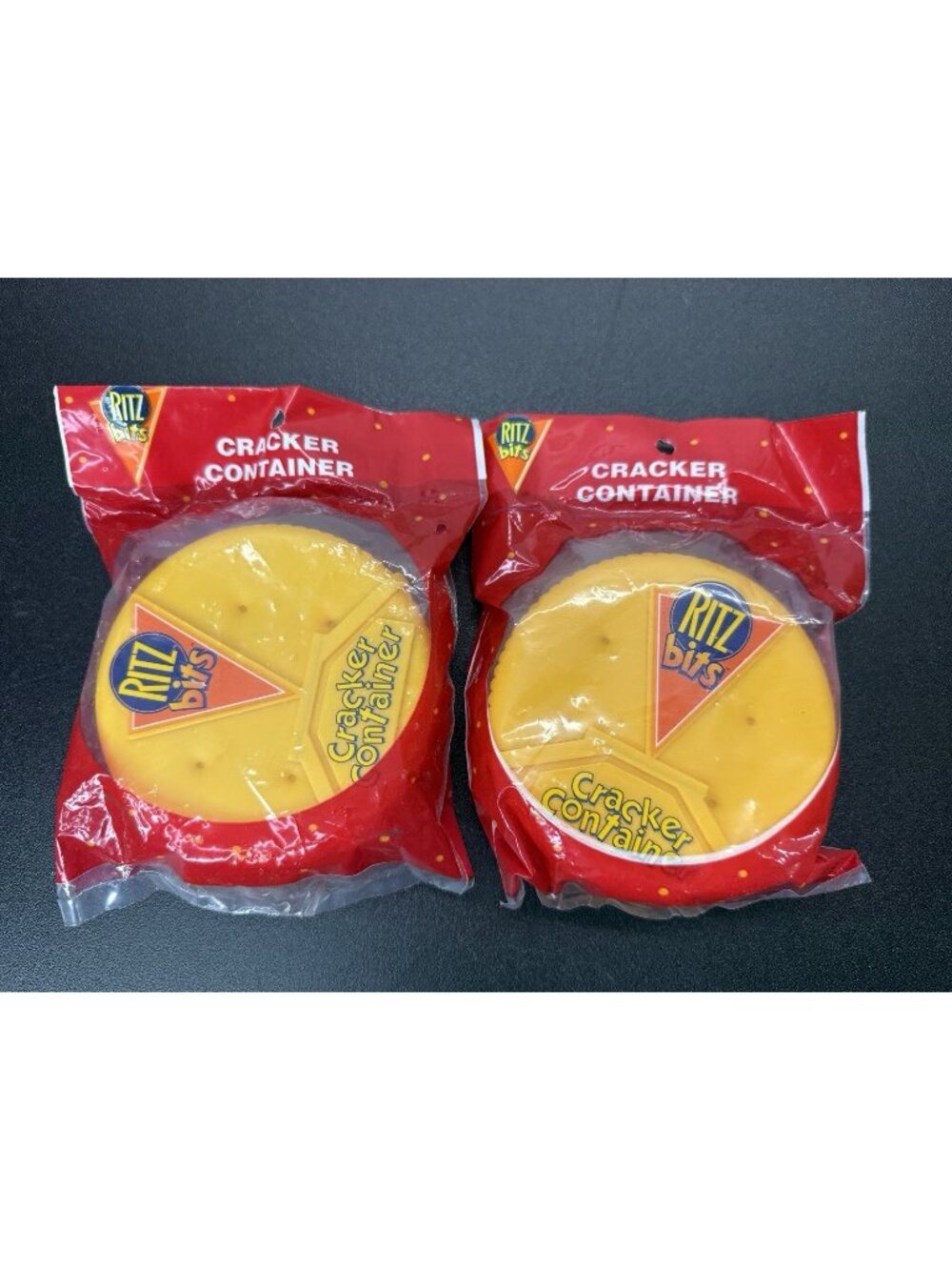 Lot Of 2 Vintage 1999 Nabisco RITZ BITS Cracker Container Mini Snack Box Sealed